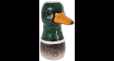 Vaas eend groen aardewerk decoratie 18x16,5x24cm speelgoed.