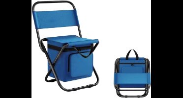 Blauw Draagbare opvouwbare 3-in-1 buitenstoel – Camouflage ontspanningsstoel voor camping, visserij en met ijszakfunctie