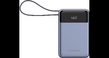 CANYON OnPower 600 Powerbank Fast Charging 65W PD & Ingebouwde Kabel - 20000mAh – Donkergrijs