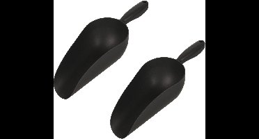 Pro Garden Multischep - 2x - kunststof - donker grijs - handschep - schepje - 33 cm