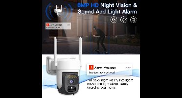 Draadloze Beveiligingscamera – Buitencamera – Wifi Camera – Veiligheidscamera – 360° Draaibaar – 3MP Beeld – Kleurennachtzicht