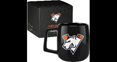 Virtus.pro - Keramische Mok - Logo, Zwart 430 ml