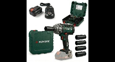 PARKSIDE Accu-motorvoertuig-slagmoersleutel 20V 4.0AH Snellader Koffer