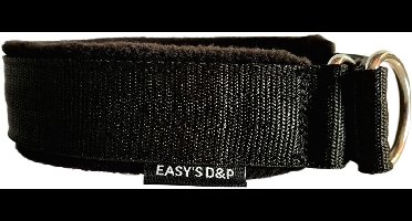 Sliphalsband - Maat S - 3 cm breed - Zwart - Halfcheck halsband - Anti trek halsband - Honden halsband - Sterke rassen - Zeer sterk
