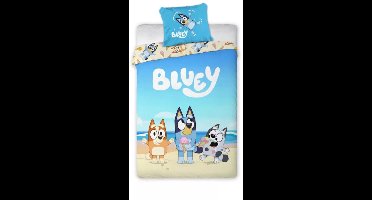Bluey Dekbedovertrek beach day 140 x 200 cm - katoen