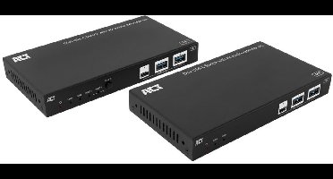 ACT AV media extender set met dual USB-C switch, CAT6A, 100 meter AC7110