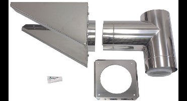 Vaillant Buitenmuuraansluiting DN 225/160 roestvrij staal voor rookgasafvoersysteem gevel DN 160, 0020095573