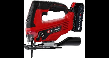 Einhell Accu Decoupeerzaag TC-JS 18/70 Li Kit - Power X-Change - 18 V/Li-ion - Slaghoogte: 20 mm - Versteksneden: max. 45° - Incl. 1 zaagblad - Incl. 2.5 Ah Accu en 1x lader