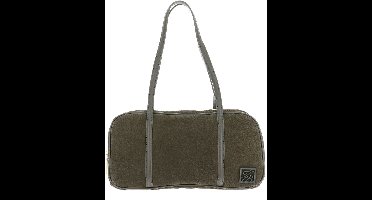 Ted Baker Leren schoudertas Ammari Double Zip Suede Bowler Bag Dk - Green groen