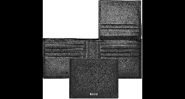 HUGO BOSS Leren Kaarthoes Classic Grained Card Case Black Zwart