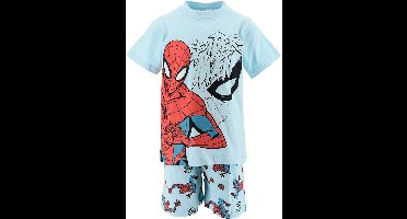 Spiderman shortama - Maat 98 - 100% katoen - Lichtblauw - Spider-Man - Pyjama