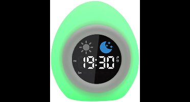 Educatieve wekker voor kinderen - Dag/nacht-alarm, 12/24-uurs weergave, sluimerfunctie, instelbare schermhelderheid, 8 kleuren, automatische uitschakeling.