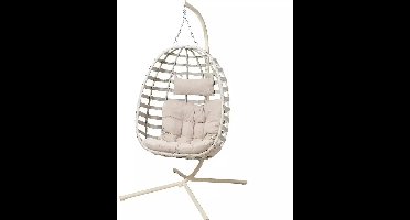 ProGarden - Hangstoel - met kruisframe - Met Kussen - Beige