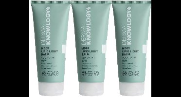 DermaKnowlogy+ - MD02 Lipid Light Balm - 3 x 200 ml - Beschermende Vetcrème voor Droge, Gevoelige en Kwetsbare Huid