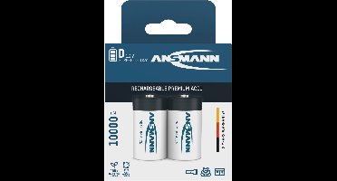 Ansmann Oplaadbare batterijen Mono D HR20 10000 mAh 5030642 2 st