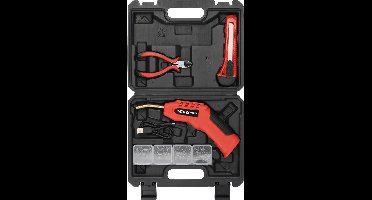 YATO YT-824480 Draadloos Kunststof Lasapparaat - Accu Plastic Reparatieset - 40W - Li-Ion 2000 mAh - Warmt op in 5s - Met LED-Verlichting & 200 Nietjes
