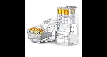 Ugreen - 10x - Stekker Connector Terminal RJ45 8P8C Cat - 6 - Transparant - (50961)