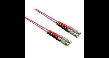 ROLINE glasvezelkabel duplex 50/125µm OM4, LSH/LSH, LSOH, violet, 1 m