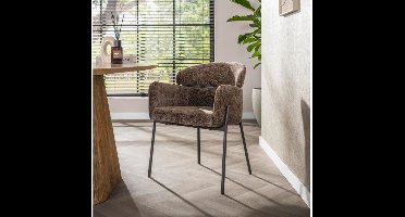 Armstoel ronde rug VPE2 - Rich taupe - eetkamerstoelen set van 2