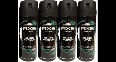 AXE - Premium Deodorant Bodyspray - Fine Fragrance Collection - White Vetiver - 4 x 150 ml