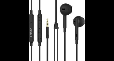Accezz Oordopjes - Bedrade oordopjes - AUX / 3,5 mm Jack aansluiting - Zwart