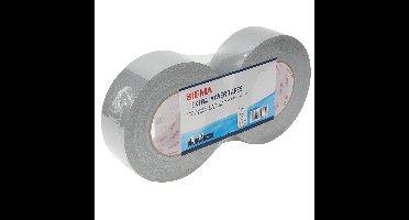 Sigma Textieltape, Duckt Tape, 50 mm x 50 m, zwart, 2 stuks