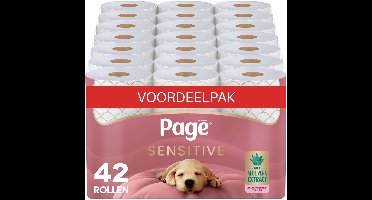Page® toiletpapier - Sensitive wc papier - 42 rollen - met Aloë Vera extract - Voordeelverpakking