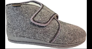 Fischer 2613 82 Hoge Pantoffels Grijs 100% Wol Heren - Grijs - 44