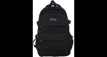 Preppy Rugzak - Grote Laptoptas - Casual College Dagrugzak - Leuke Esthetische Schoolbenodigdheden - voor Vrouwen Tienermeisjes Jongens - zwart