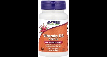 NOW Foods Vitamine D3 2500 IU (62,5 mcg) – 180 Softgels | Vitamin D3 Supplement – Botten & Immuunsysteem / Bone & Immune Support