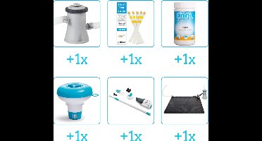 Zwembad Accessoirepakket voor Intex Rectangular Frame Zwembad - 220x150x60 cm - Rechthoekig - Intex - 28270NP - 6-delig
