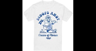 Stranger Things Scoops Ahoy Retro Heren T-shirt - wit - L