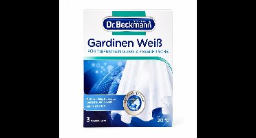 Dr. Beckmann Gordijnen Wit Reiniger - 3 x 40g - Tegen Vergeling, Grauwe Aanslag & Geur