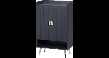 Schoenenkast – Schoenenrek – Schoenopberger – Schoenenkastje – Schoenenmeubel – Grijs – 4 Verstelbare Planken – Compact 60x33x100 cm