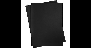 Decoratie Karton Koolzwart - Zwart Karton Knutselen - Gekleurd Karton - DIY Knutselkarton - 460x640 Mm - Set van 25 Vellen