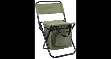 Olijfgroen Draagbare opvouwbare 3-in-1 buitenstoel – Camouflage ontspanningsstoel voor camping, visserij en met ijszakfunctie