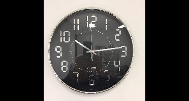 Wandklok DIGI ZWART Modern Design