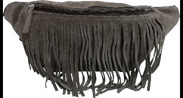 Castillo Suede Vibes Leren Franje Heuptas - Grijs