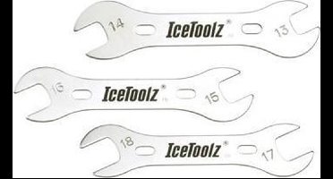 Icetoolz Conussleutelset 13/14-15/16-17/18 Mm 15 Cm Zilver/zwart