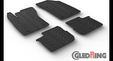 Gledring Rubbermatten passend voor Fiat Tipo 5-deurs/Kombi 2016- (T profiel 4-delig + montageclips)