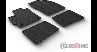 Gledring Rubbermatten passend voor Toyota Prius III 2012-2016 (T profiel 4-delig + montageclips)