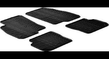 Gledring Rubbermatten passend voor Fiat Punto Evo 2009-2014 (T profiel 4-delig + montageclips)