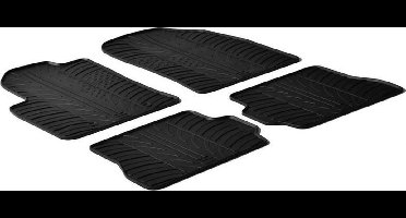 Gledring Rubbermatten passend voor Ford Fiesta 2002-2008 / Fusion 2001-2011 (T profiel 4-delig + montageclips)