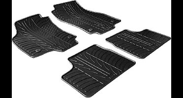 Gledring Rubbermatten passend voor Opel Astra H 2004-2009 (T profiel 4-delig + montageclips)