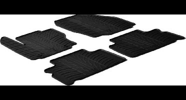 Gledring Rubbermatten passend voor Ford S-Max 5 deurs 2006-2011 & Ford Galaxy 2006-2010 (T profiel 4-delig + montageclips)