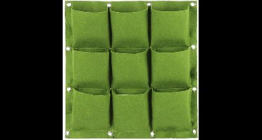 Verticale tuin 9 plantzakken - Groen - Vilt
