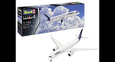 Revell Modelbouwpakket Militaire voertuigen - 03881 Airbus A350-900 - Lufthansa - New Livery Plastic - 1:144 - Modelbouw