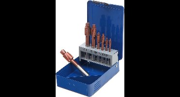 7 delige HSS - 5% Cobalt Inbus Verzinkfrezenset