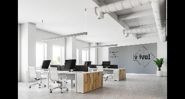 IVOL Complete whiteboardwand zonder rand 4 panelen 200x400 cm Grijs