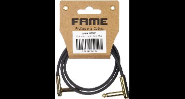 Fame GFP/60 Patch Cable Flat 600mm (Black) - Stereo patch kabel